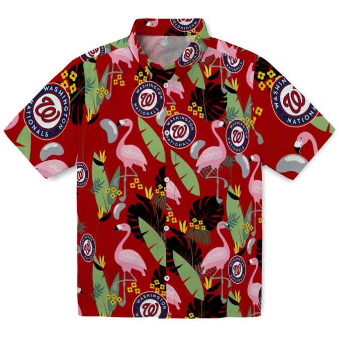 Exclusive Washington Nationals Flamingo Leaves Hawaiian Shirt - MLB Summer Fan Apparel 2025