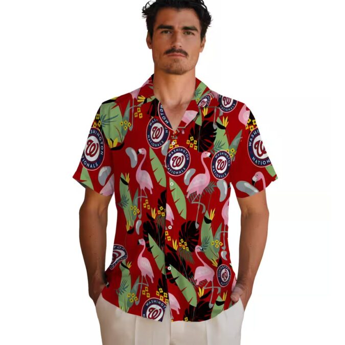 Exclusive Washington Nationals Flamingo Leaves Hawaiian Shirt - MLB Summer Fan Apparel 2025