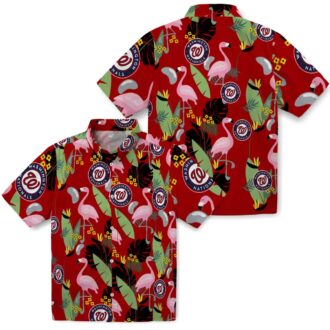 Exclusive Washington Nationals Flamingo Leaves Hawaiian Shirt - MLB Summer Fan Apparel 2025