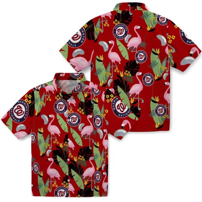 Exclusive Washington Nationals Flamingo Leaves Hawaiian Shirt - MLB Summer Fan Apparel 2025