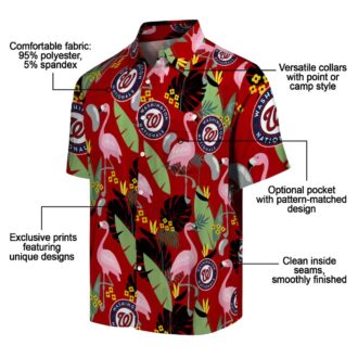 Exclusive Washington Nationals Flamingo Leaves Hawaiian Shirt - MLB Summer Fan Apparel 2025