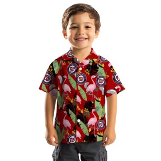 Exclusive Washington Nationals Flamingo Leaves Hawaiian Shirt - MLB Summer Fan Apparel 2025