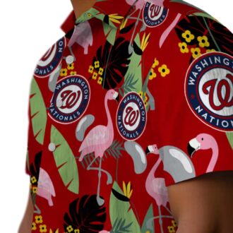 Exclusive Washington Nationals Flamingo Leaves Hawaiian Shirt - MLB Summer Fan Apparel 2025