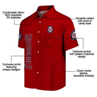 Men's Red Washington Nationals Hawaiian Shirt - Stuart Minion Tropical MLB Shirt