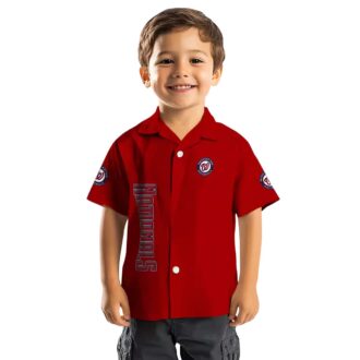 Men's Red Washington Nationals Hawaiian Shirt - Stuart Minion Tropical MLB Shirt