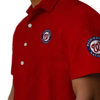 Men's Red Washington Nationals Hawaiian Shirt - Stuart Minion Tropical MLB Shirt