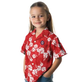 MLB Washington Nationals Hibiscus Clusters Hawaiian Shirt - Ideal for Summer & Beach Days
