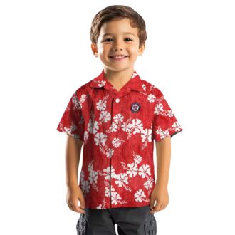 MLB Washington Nationals Hibiscus Clusters Hawaiian Shirt - Ideal for Summer & Beach Days