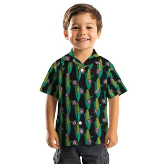 Official Washington Nationals Tropical Hawaiian Shirt - Corn Pattern Black Green for Men & Women