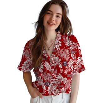 Trending Washington Nationals MLB Hawaiian Shirt - Tropical Red White Leaf Print for Summer Style
