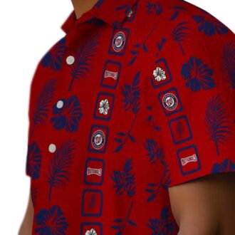 Washington Nationals Framed Floral Hawaiian Shirt - Summer MLB Team Shirt for Baseball Fans