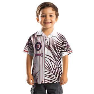 Washington Nationals Palm Stripes Hawaiian Shirt - MLB Team Tropical Summer Shirt for Fans