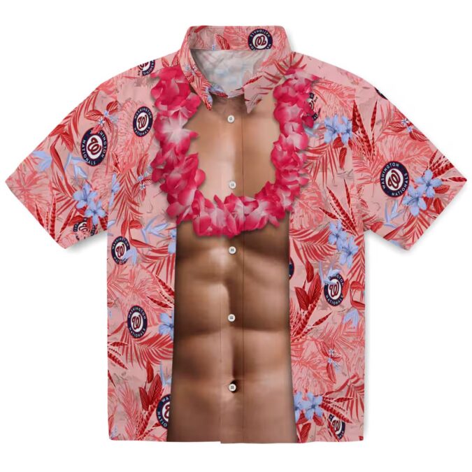 Washington Nationals Red Hawaiian Shirt - MLB Fan Summer Beachwear 2025