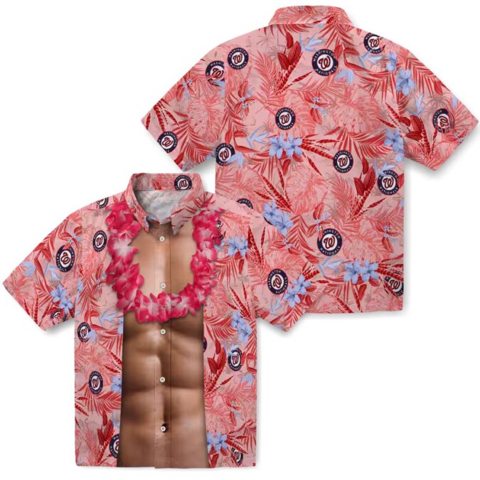 Washington Nationals Red Hawaiian Shirt - MLB Fan Summer Beachwear 2025