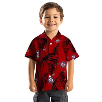 Washington Nationals Red Hawaiian Shirt with Palm Leaf Print - Summer MLB Vacation Outfit