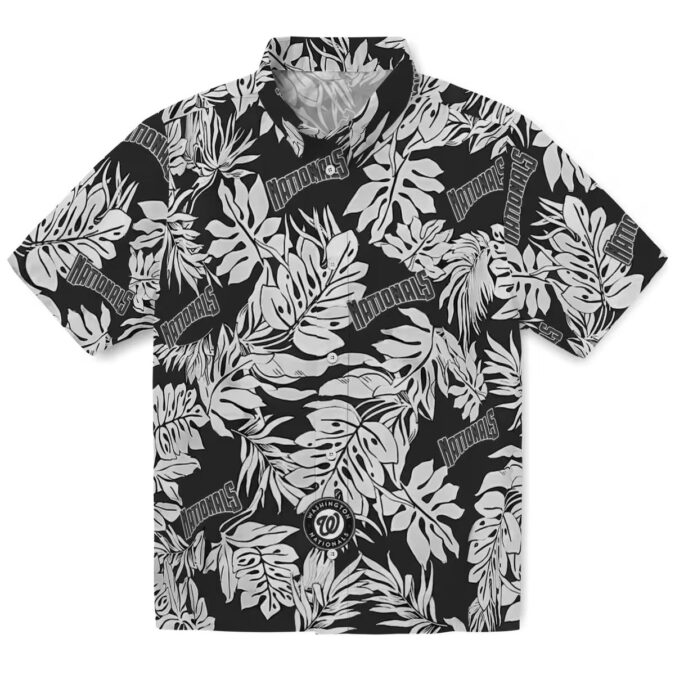 Washington Nationals Tropical Monstera Leaf Hawaiian Shirt - MLB Fans Summer Vacation Shirt