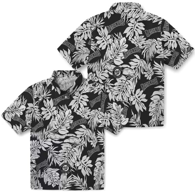 Washington Nationals Tropical Monstera Leaf Hawaiian Shirt - MLB Fans Summer Vacation Shirt