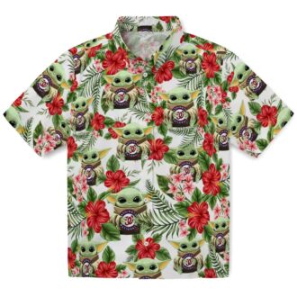 Washington Nationals Tropical Shirt with Yoda Green Design - MLB Baseball Fan Hawaiian Shirt