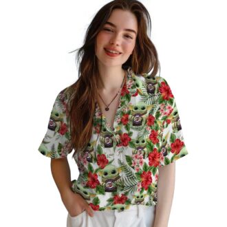 Washington Nationals Tropical Shirt with Yoda Green Design - MLB Baseball Fan Hawaiian Shirt