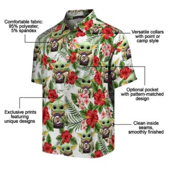 Washington Nationals Tropical Shirt with Yoda Green Design - MLB Baseball Fan Hawaiian Shirt