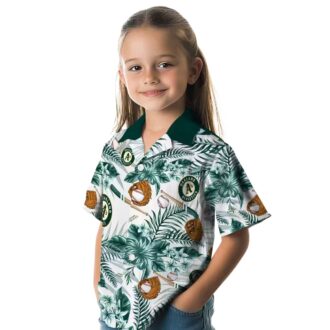 Custom Oakland Athletics Green Floral Baseball Hawaiian Shirt - MLB Fan Gift for Summer
