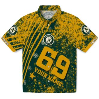 Custom Oakland A’s Star Stripes Hawaiian Shirt - Summer Baseball Outfit for Men