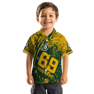 Custom Oakland A’s Star Stripes Hawaiian Shirt - Summer Baseball Outfit for Men