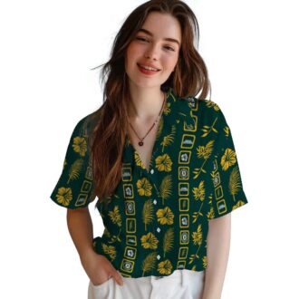 Men’s Oakland Athletics Green Hawaiian Shirt - Floral MLB Fan Gift