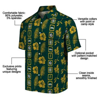 Men’s Oakland Athletics Green Hawaiian Shirt - Floral MLB Fan Gift