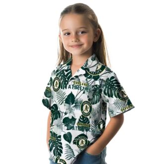 Oakland Athletics Green and White Tropical Hawaiian Shirt - MLB Fan Beach Shirt for Summer
