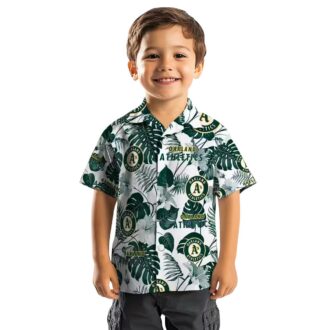 Oakland Athletics Green and White Tropical Hawaiian Shirt - MLB Fan Beach Shirt for Summer