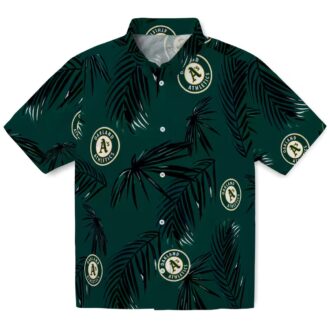 Oakland Athletics Green Palm Leaf Hawaiian Shirt - Unique MLB Fan Apparel for Summer Fun
