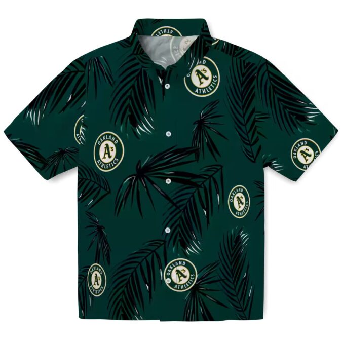Oakland Athletics Green Palm Leaf Hawaiian Shirt - Unique MLB Fan Apparel for Summer Fun