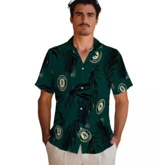 Oakland Athletics Green Palm Leaf Hawaiian Shirt - Unique MLB Fan Apparel for Summer Fun