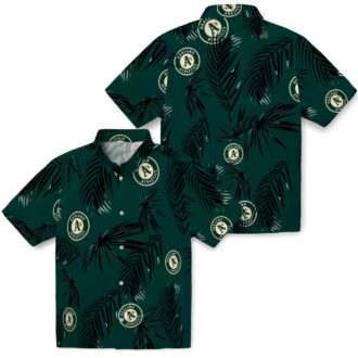 Oakland Athletics Green Palm Leaf Hawaiian Shirt - Unique MLB Fan Apparel for Summer Fun