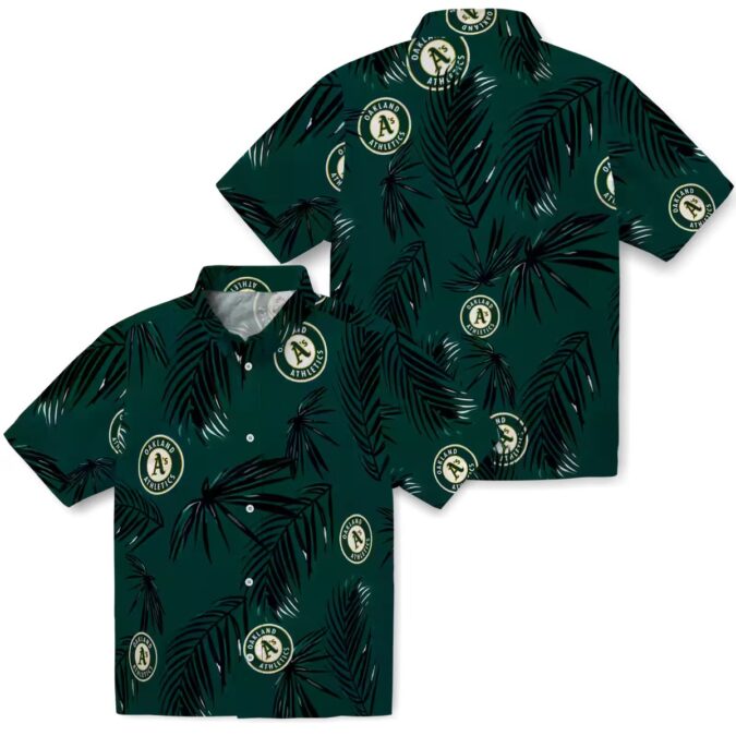 Oakland Athletics Green Palm Leaf Hawaiian Shirt - Unique MLB Fan Apparel for Summer Fun