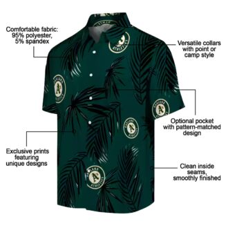 Oakland Athletics Green Palm Leaf Hawaiian Shirt - Unique MLB Fan Apparel for Summer Fun