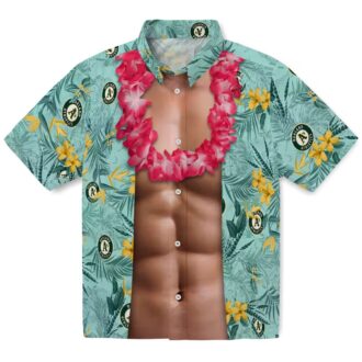 Oakland Athletics Hawaiian Shirt Green Chest Illusion - MLB Fan Summer Outfit