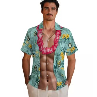 Oakland Athletics Hawaiian Shirt Green Chest Illusion - MLB Fan Summer Outfit