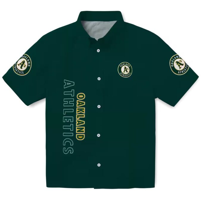 Oakland Athletics Minion Hawaiian Shirt - Green Tropical MLB Fan Shirt for Beach & Summer