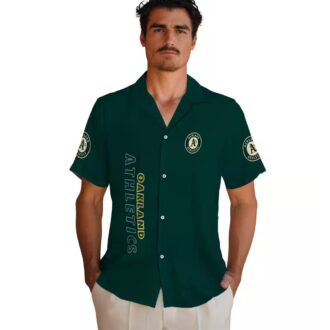 Oakland Athletics Minion Hawaiian Shirt - Green Tropical MLB Fan Shirt for Beach & Summer