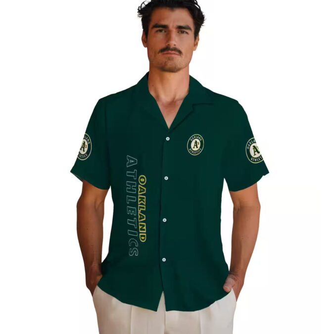 Oakland Athletics Minion Hawaiian Shirt - Green Tropical MLB Fan Shirt for Beach & Summer