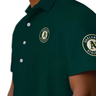 Oakland Athletics Minion Hawaiian Shirt - Green Tropical MLB Fan Shirt for Beach & Summer