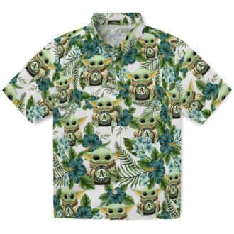 Oakland Athletics Yoda Green Hawaiian Shirt - MLB Game Day Fashion & Summer Beachwear