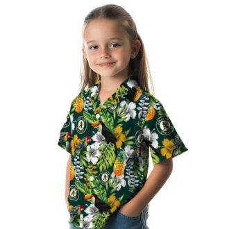 Personalized MLB Oakland Athletics Hawaiian Shirt - Tropical Toucan Green for Baseball Fans