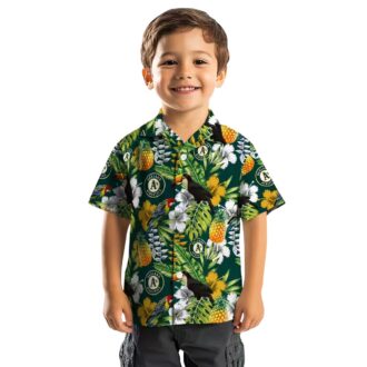 Personalized MLB Oakland Athletics Hawaiian Shirt - Tropical Toucan Green for Baseball Fans