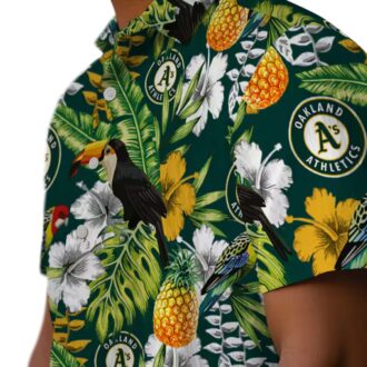 Personalized MLB Oakland Athletics Hawaiian Shirt - Tropical Toucan Green for Baseball Fans