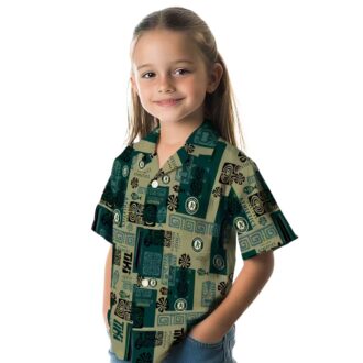 Shop Oakland Athletics Tribal Symbols Hawaiian Shirt - Green MLB Fan Fashion