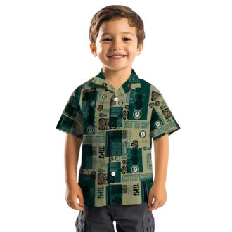Shop Oakland Athletics Tribal Symbols Hawaiian Shirt - Green MLB Fan Fashion