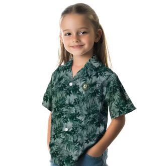 Tropical Green Hawaiian Shirt for Oakland Athletics Fans - Leafy Pattern MLB Apparel